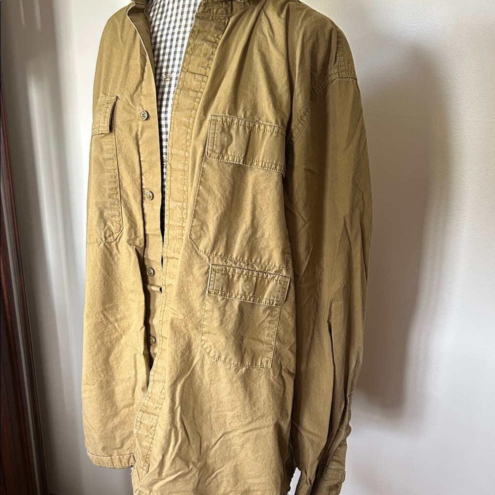 Vans Men's Light Olive Green Lightweight Shirt Jacket